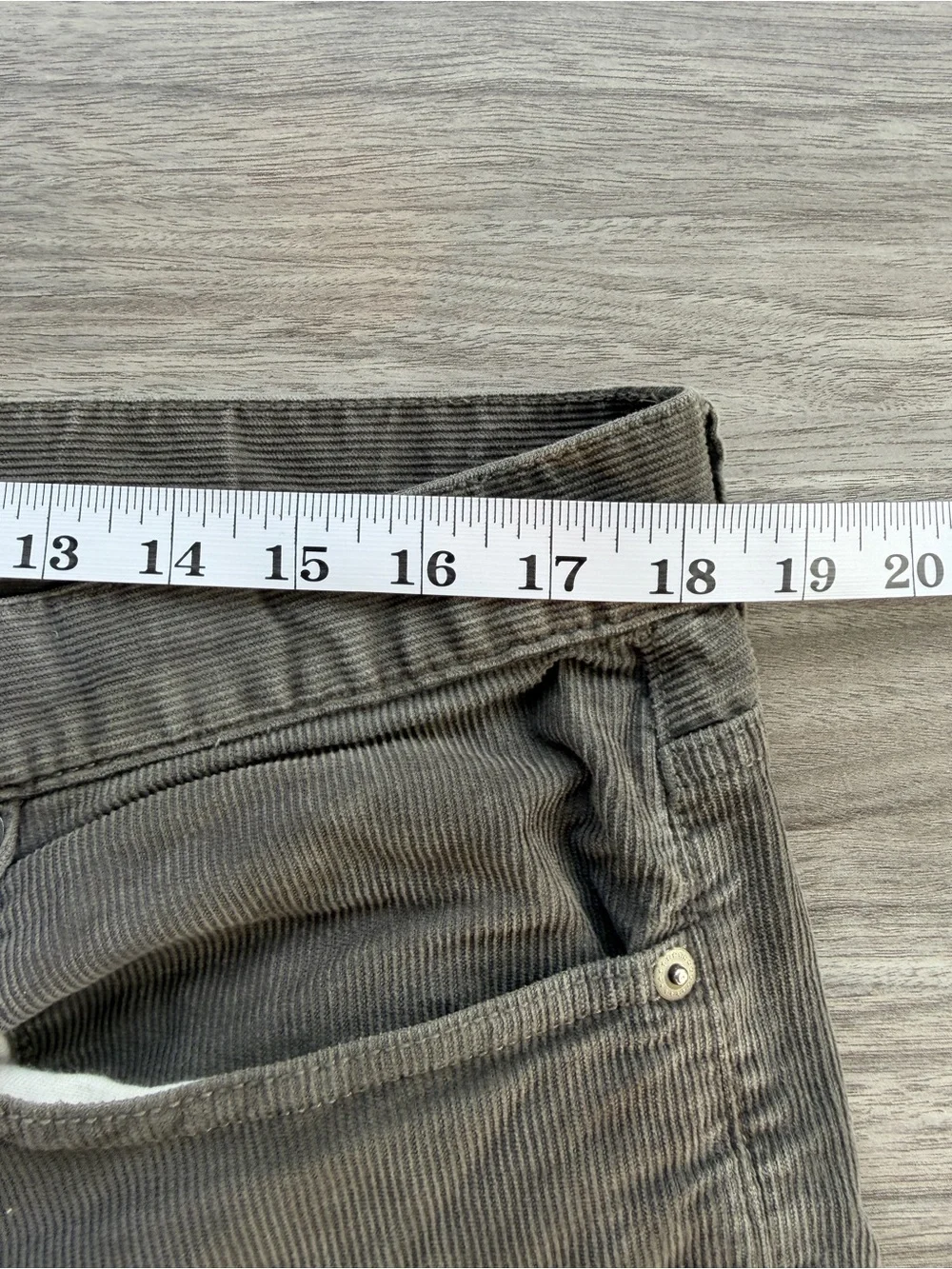 J.Crew Mens Grey Fine Corduroy Pants Stretch Cotton Re-Imagines Size 36x32
